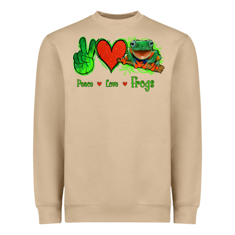 Peace Love Frogs Heavyweight Sweatshirt by Jasminsmagicworld | Teevron