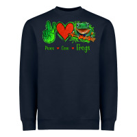 Navy Peace Love Frogs Heavyweight Sweatshirt - Jasminsmagicworld