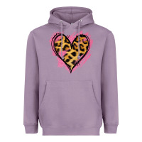 Lavender Leopard Pink Glitter Heart Heavyweight Hoodie - Jasminsmagicworld