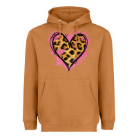 Meerkat Leopard Pink Glitter Heart Heavyweight Hoodie - Jasminsmagicworld