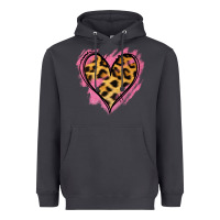 Smoke Leopard Pink Glitter Heart Heavyweight Hoodie - Jasminsmagicworld