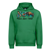Emerald peace love west bison Urban Hoodie - RanaPortraitStore