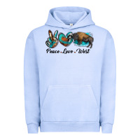 Pigment Grape Ice peace love west bison Urban Hoodie - RanaPortraitStore