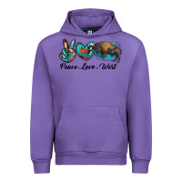 Tulip peace love west bison Urban Hoodie - RanaPortraitStore