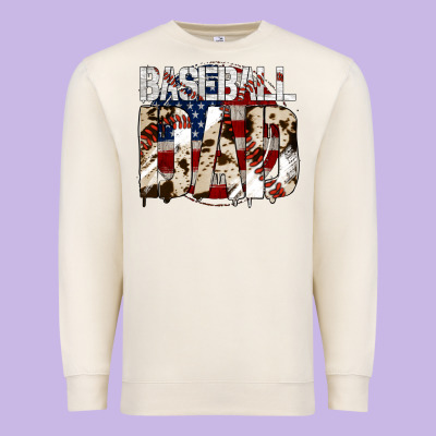 Baseball Dad Premium Sweatshirt Designed By Jasminsmagicworld