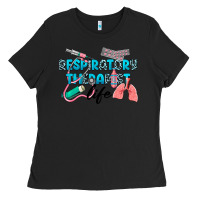 Black Western Respiratory Therapist Life Ladies Tee - LillyAllenDesigns