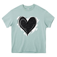 Arona black glitter heart Heavy Core Tee - Jasminsmagicworld
