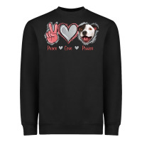 Black Peace Love Pitties Heavyweight Sweatshirt - Jasminsmagicworld