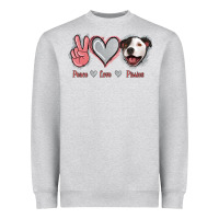 Peace Love Pitties Heavyweight Sweatshirt | Teevron