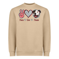 Mushroom Peace Love Pitties Heavyweight Sweatshirt - Jasminsmagicworld