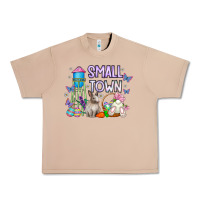 Burro Small Town Easter Day Urban Heavy Tee - CowhideDigitalArt