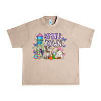 French Oak Small Town Easter Day Urban Heavy Tee - CowhideDigitalArt