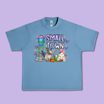 Small Town Easter Day Urban Heavy Tee Designed By Cowhidedigitalart