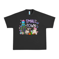 Pigment Black Small Town Easter Day Urban Heavy Tee - CowhideDigitalArt