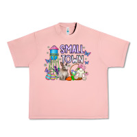 Salmon Small Town Easter Day Urban Heavy Tee - CowhideDigitalArt