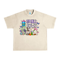 Sandshell Small Town Easter Day Urban Heavy Tee - CowhideDigitalArt