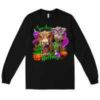 Black spooky halloween cows Long Sleeve Tee - LillyAllenDesigns