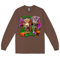 Chestnut spooky halloween cows Long Sleeve Tee - LillyAllenDesigns