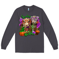 Smoke spooky halloween cows Long Sleeve Tee - LillyAllenDesigns