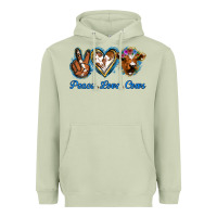 Matcha Peace Love Cows Heavyweight Hoodie - Jasminsmagicworld