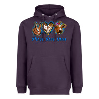 Plum Peace Love Cows Heavyweight Hoodie - Jasminsmagicworld