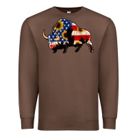 Chestnut american flag bison Premium Sweatshirt - Jasminsmagicworld