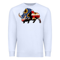 White american flag bison Premium Sweatshirt - Jasminsmagicworld