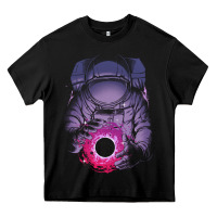 Black astronaut deep space Heavy Core Tee - maiPhamDesign