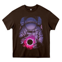 Chocolate Brown astronaut deep space Heavy Core Tee - maiPhamDesign