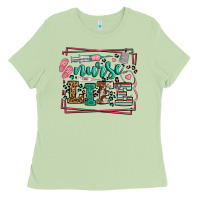 Matcha Nurse life leopard frame Ladies Tee - LillyAllenDesigns