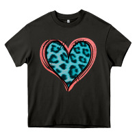 Asphalt Blue Leopard Heart Heavy Core Tee - Jasminsmagicworld