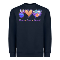 Navy Peace Love Dental Heavyweight Sweatshirt - Jasminsmagicworld