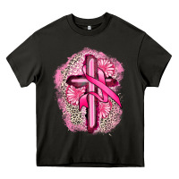 Breast Cancer Cross Heavy Core Tee | Teevron