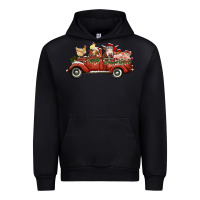 Black christmas truck with farm animals Urban Hoodie - RanaPortraitStore