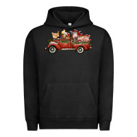 Pigment Black christmas truck with farm animals Urban Hoodie - RanaPortraitStore