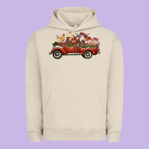 Christmas Truck With Farm Animals Urban Hoodie Designed By Ranaportraitstore