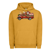 Pigment Peanut Butter christmas truck with farm animals Urban Hoodie - RanaPortraitStore