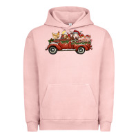 Pigment Salmon christmas truck with farm animals Urban Hoodie - RanaPortraitStore