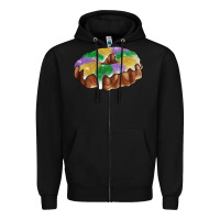 Black Mardi gras king cake Zipper Hoodie - RanaPortraitStore