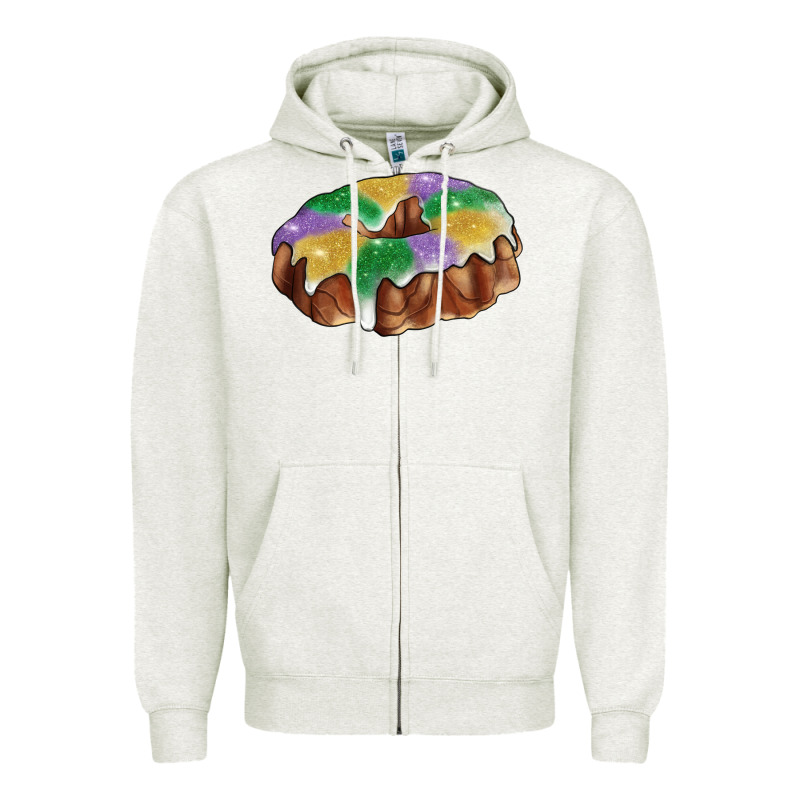 Mardi Gras King Cake Zipper Hoodie by RanaPortraitStore | Teevron