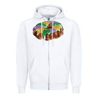White Mardi gras king cake Zipper Hoodie - RanaPortraitStore