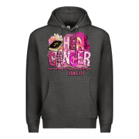 Charcoal Heather heal cancer for nothing is impossible with god Premium Hoodie - BarkalooDesign
