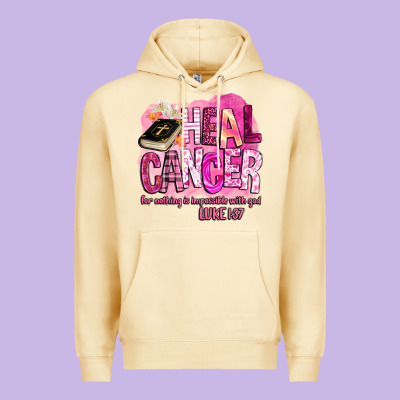 Heal Cancer For Nothing Is Impossible With God Premium Hoodie Designed By Barkaloodesign