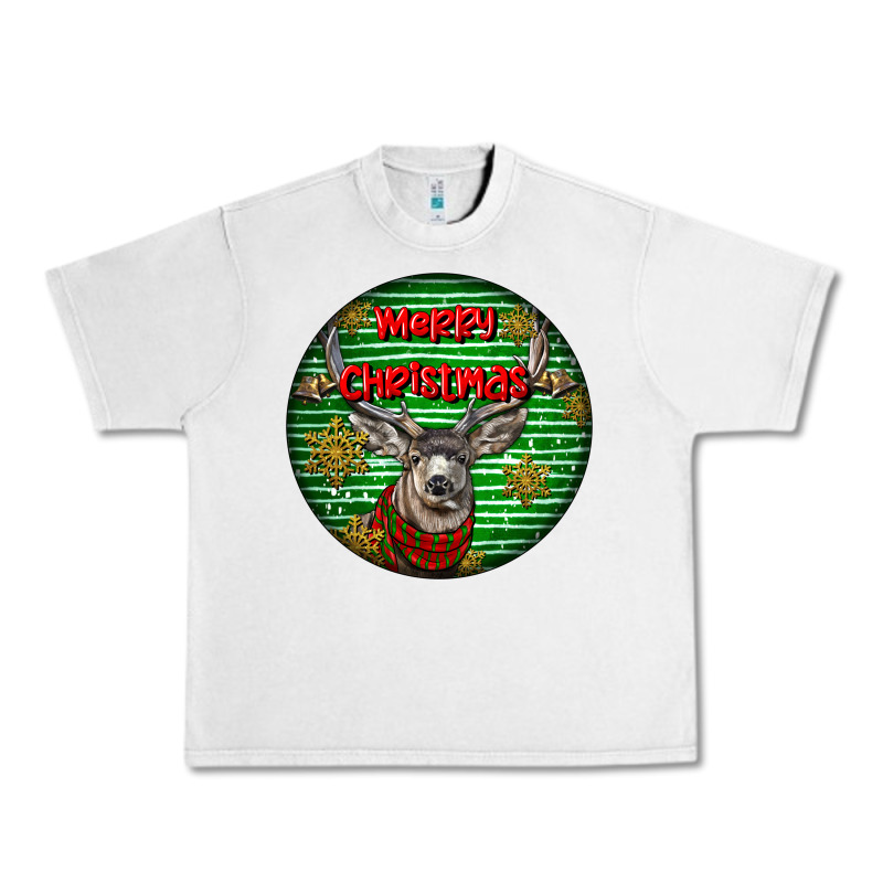 Mule Buck Deer Head Christmas Urban Heavy Tee by LillyAllenDesigns | Teevron