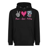 Black Peace Love Pitties Heavyweight Hoodie - Jasminsmagicworld