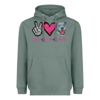 Sage Peace Love Pitties Heavyweight Hoodie - Jasminsmagicworld