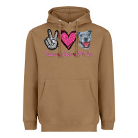 Toasted Coconut Peace Love Pitties Heavyweight Hoodie - Jasminsmagicworld