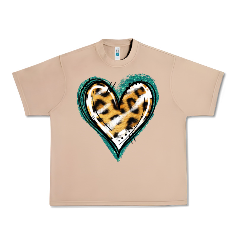 Glitter Leopard Heart Urban Heavy Tee by Jasminsmagicworld | Teevron
