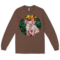 Chestnut christmas pig Long Sleeve Tee - LillyAllenDesigns