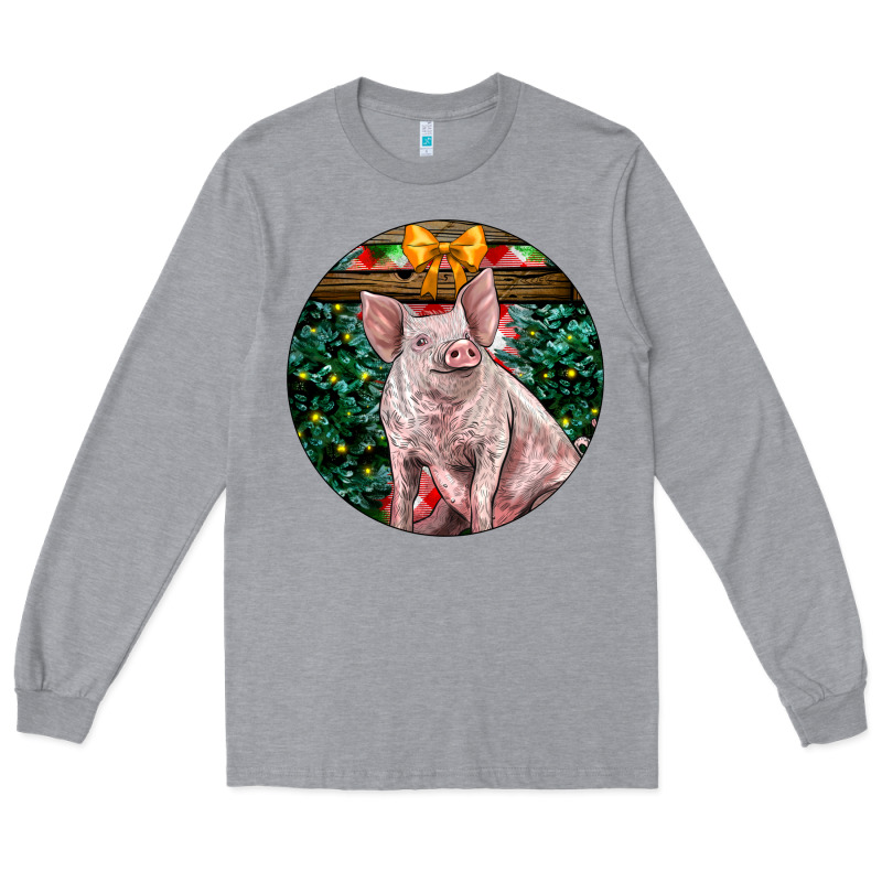 Christmas Pig Long Sleeve Tee by LillyAllenDesigns | Teevron
